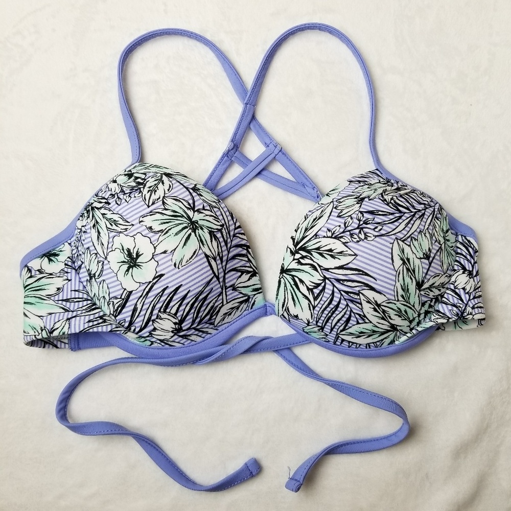 xhilaration cross back padded bikini top